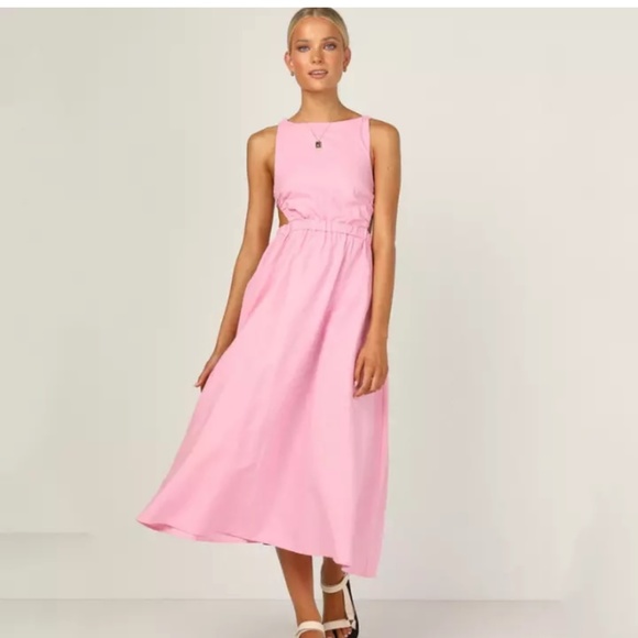 little Dresses & Skirts - Amita pink open back dress